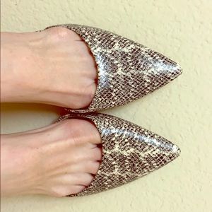 Worn once! Banana Republic Snake Print heels!